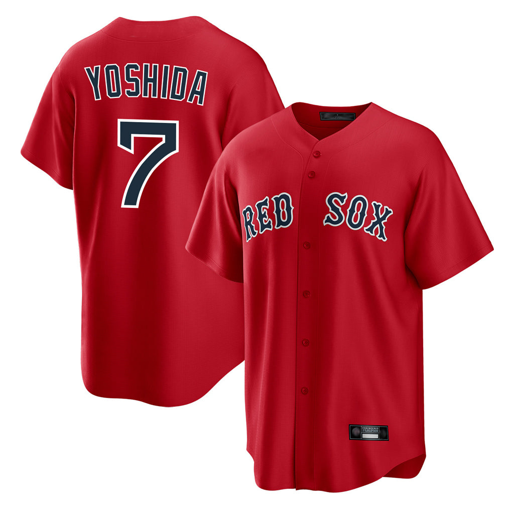 Choea B.Red Sox #7 Masataka Yoshida Player Red Home Game Stitched Jersey