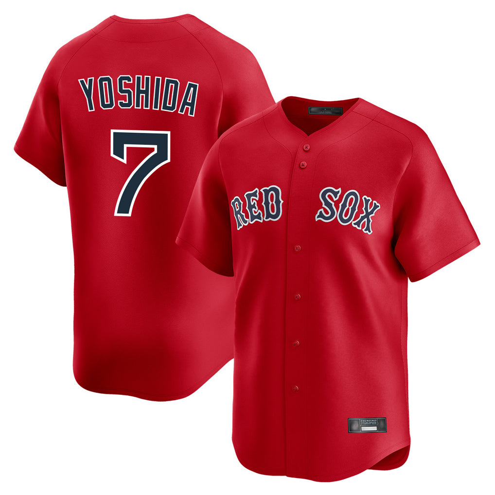 Choea B.Red Sox #7 Masataka Yoshida Player Red Limited Home Game Stitched Jersey