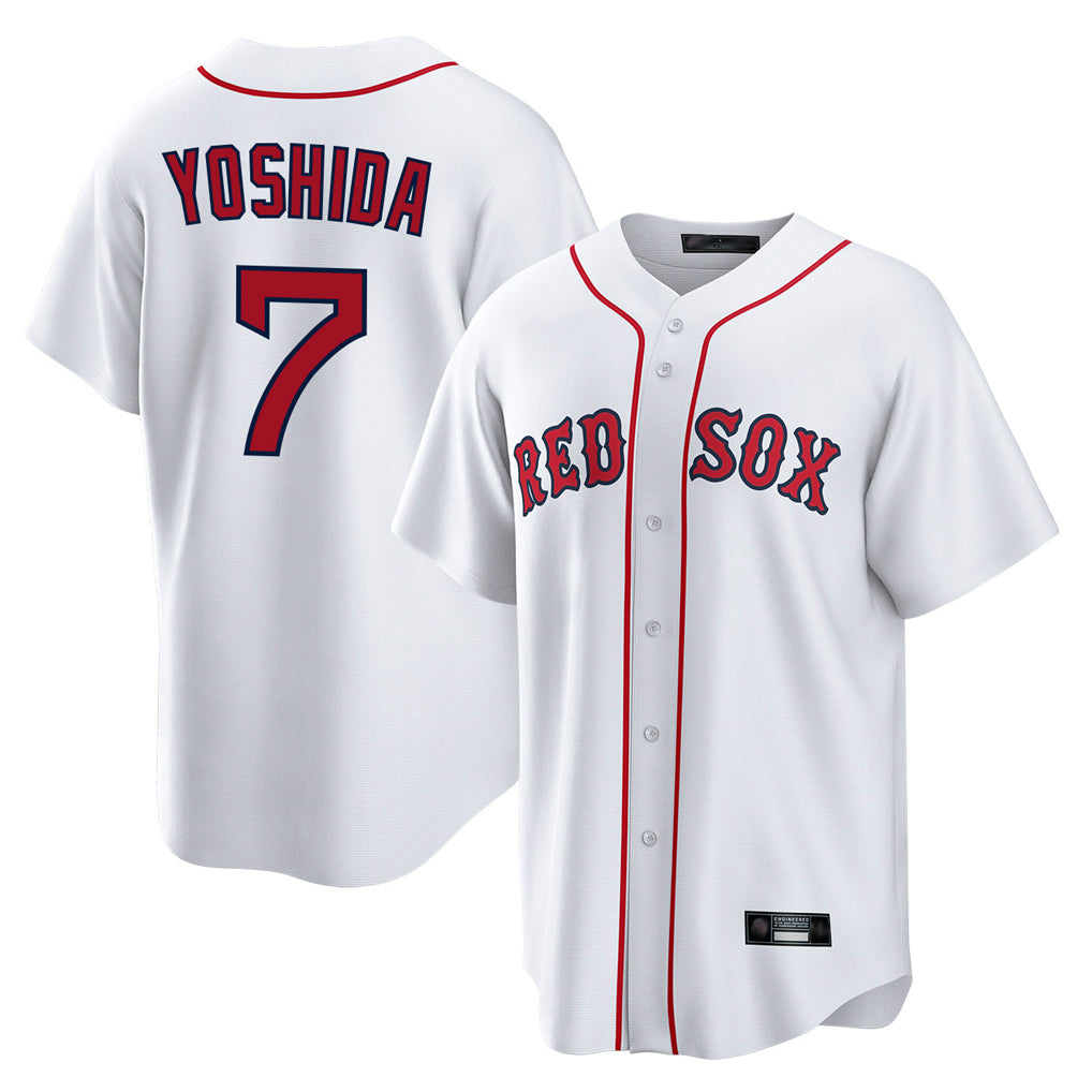 Choea B.Red Sox #7 Masataka Yoshida Player White Home Game Stitched Jersey
