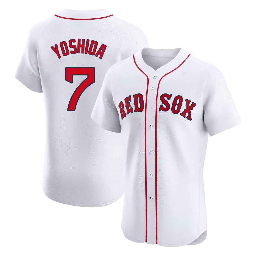 Choea B.Red Sox #7 Masataka Yoshida Player White Limited Elite Home Game Stitched Jersey