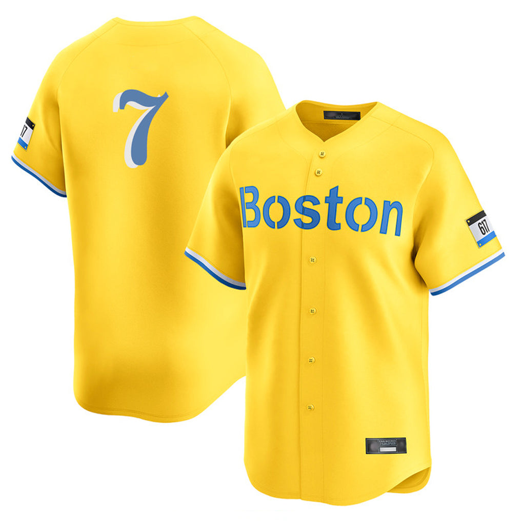 Choea B.Red Sox #7 Masataka Yoshida Player Yellow Limited Home Game Stitched Jersey