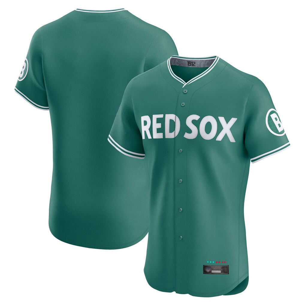 Choea B.Red Sox Blank Player Green City Connect Limited Elite Home Game Stitched Jerseys