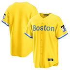 Choea B.Red Sox Blank Player Yellow Home Game Stitched Jerseys