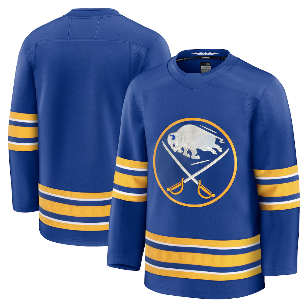 Choea B.Sabres Royal Home Premium Stitched Jerseys