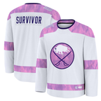 Choea B.Sabres White Hockey Fights Cancer Survivor Practice Stitched Jerseys