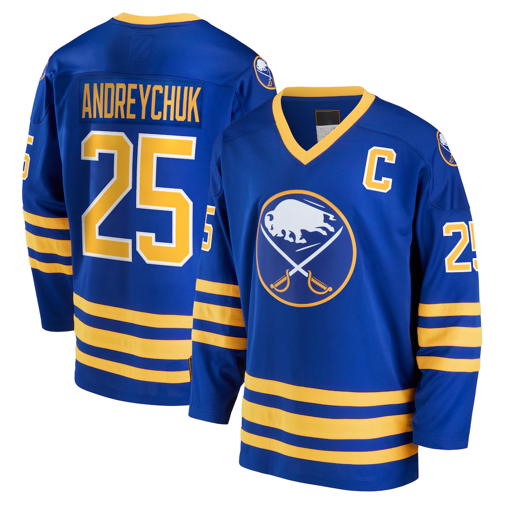 Choea B.Sabres #25 Dave Andreychuk Royal Breakaway Retired Player Stitched Jerseys