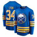 Choea B.Sabres #34 Alex Lyon Royal Home Breakaway Stitched Jerseys