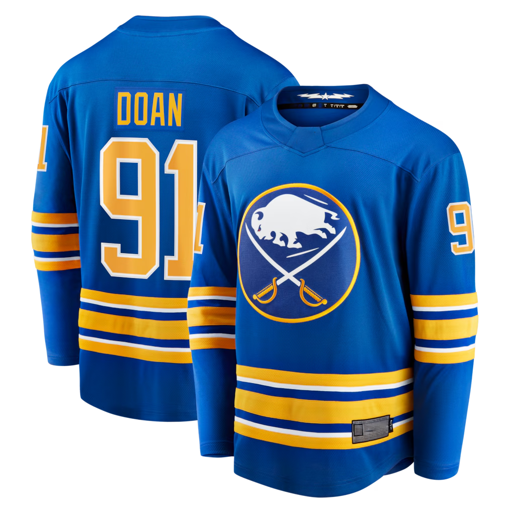 Choea B.Sabres #91 Josh Doan Royal Home Premier Breakaway Player Stitched Jerseys