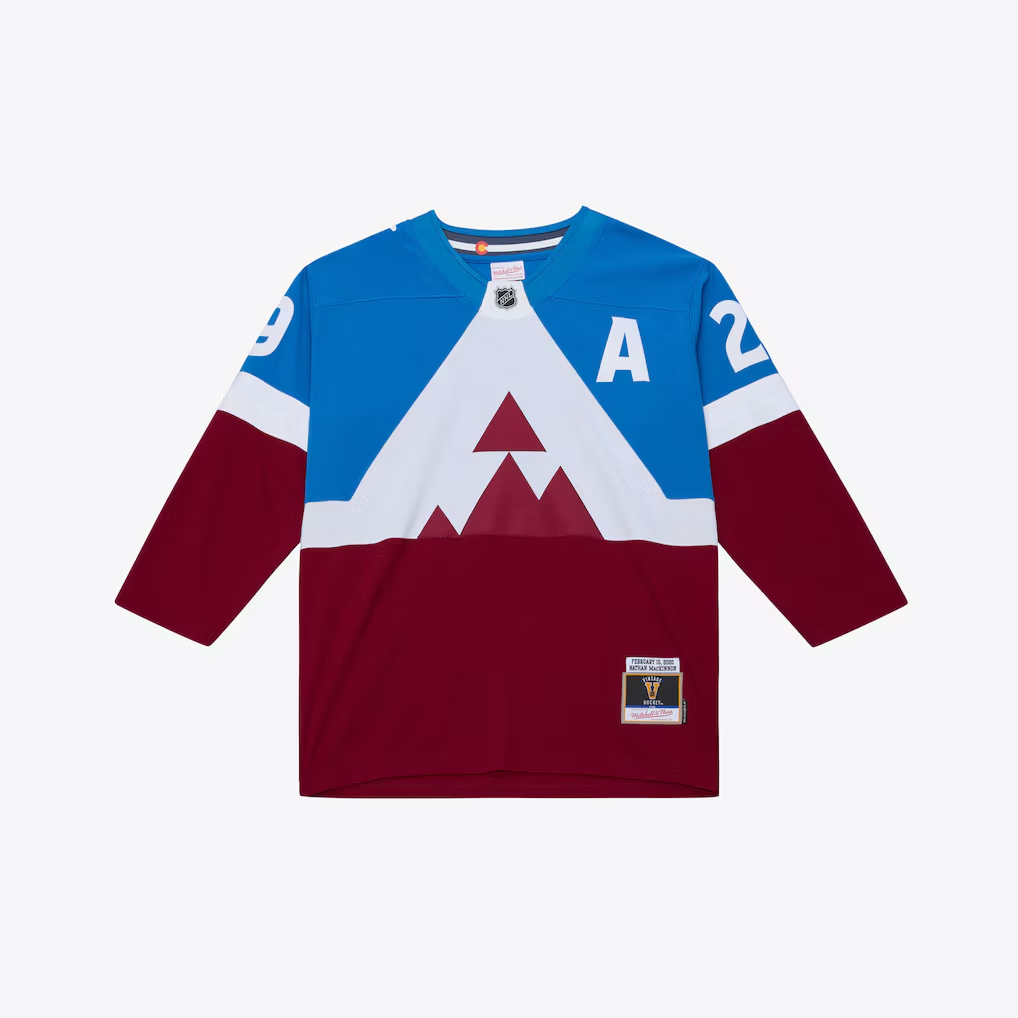 Choea C.Avalanche Nathan MacKinnon Mitchell & Ness Blue 2020 Power Play Jerseys