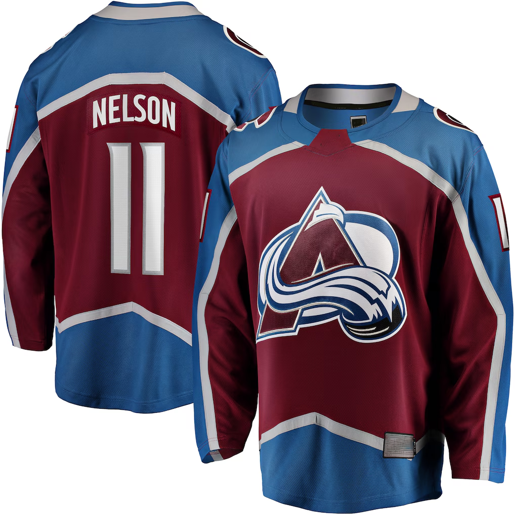 Choea C.Avalanche #11 Brock Nelson Burgundy Home Breakaway Jerseys