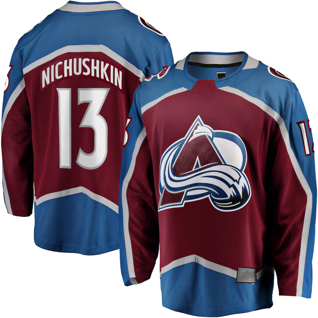 Choea C.Avalanche #13 Valeri Nichushkin Burgundy Breakaway Player Jerseys