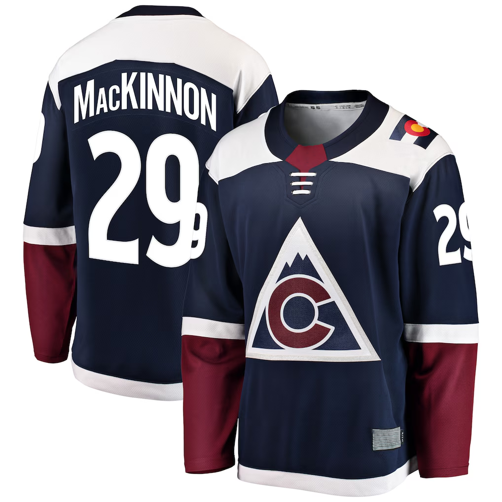 Choea C.Avalanche #29 Nathan MacKinnon Navy Breakaway Jerseys