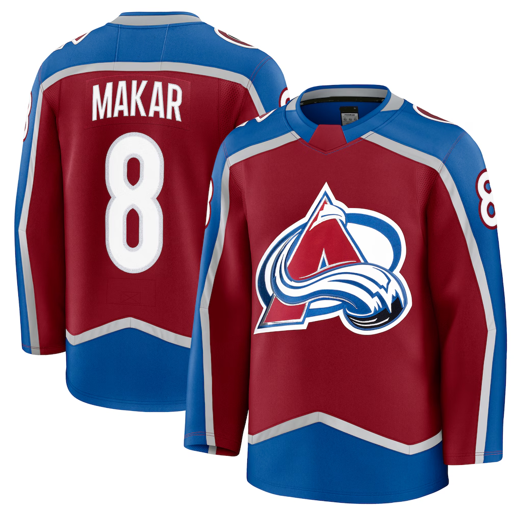 Choea C.Avalanche #8 Cale Makar Burgundy Home Premium Jerseys
