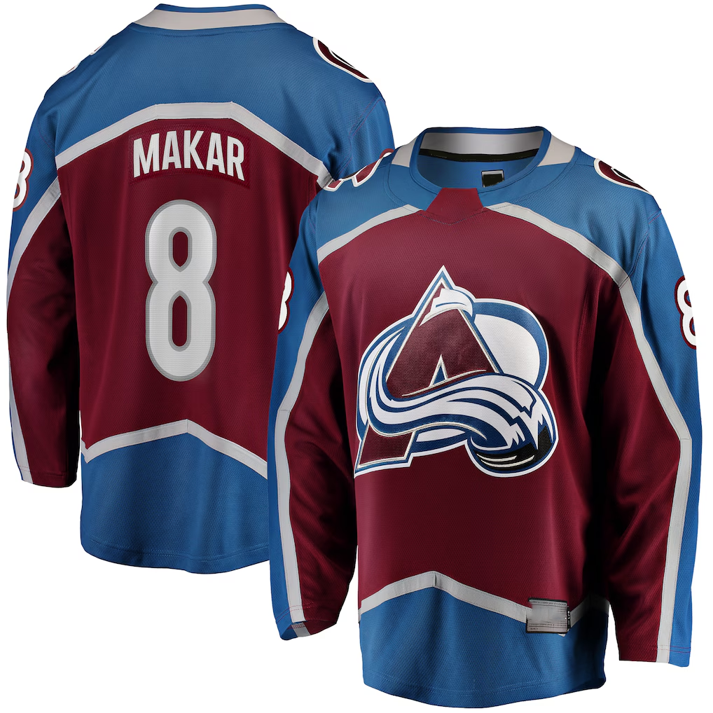 Choea C.Avalanche #8 Cale Makar Maroon  Home Breakaway Player Jerseys