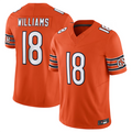 Choea C.Bears #18 Caleb Williams Orange Vapor F.U.S.E. Limited Jersey Player Stitched Jerseys