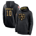 Choea C.Bears #10 Luther Burden III Player Black Salute to Service Pullover Hoodies Limited Stitched Jerseys
