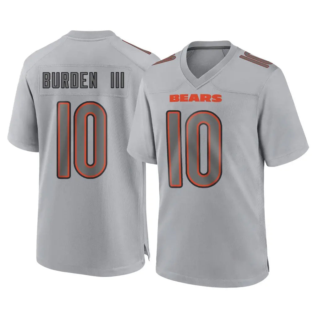 Choea C.Bears #10 Luther Burden III Player Gray Atmosphere Fashion Game Stitched Jerseys