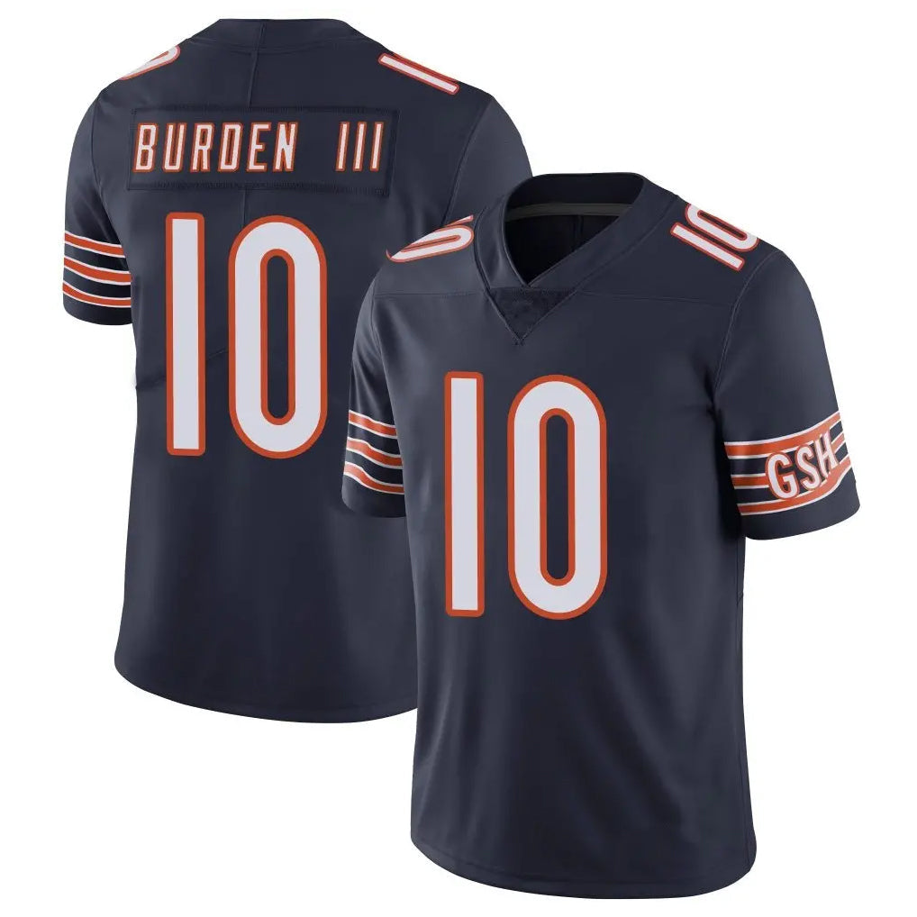 Choea C.Bears #10 Luther Burden III Player Navy Vapor Untouchable Limited Home Game Stitched Jerseys