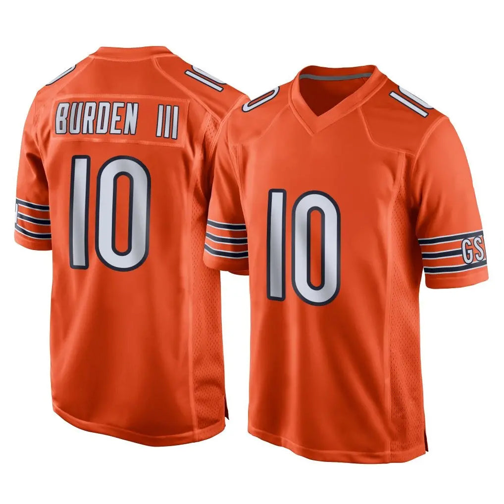 Choea C.Bears #10 Luther Burden III Player Orange Home Game Stitched Jerseys