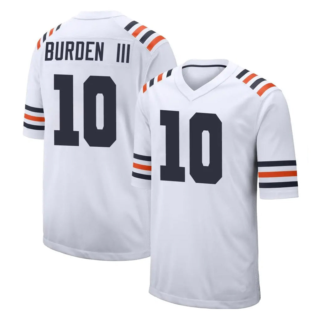 Choea C.Bears #10 Luther Burden III Player White Classic Home Game Stitched Jerseys