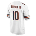 Choea C.Bears #10 Luther Burden III Player White Home Game Stitched Jerseys
