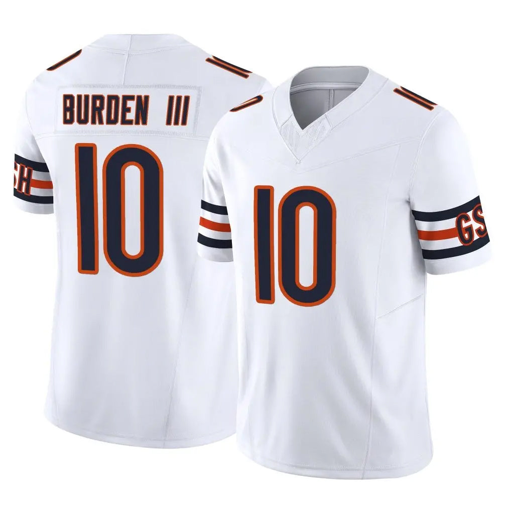 Choea C.Bears #10 Luther Burden III Player White Vapor F.U.S.E. Limited Home Game Stitched Jerseys