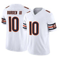 Choea C.Bears #10 Luther Burden III Player White Vapor F.U.S.E. Limited Home Game Stitched Jerseys