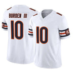 Choea C.Bears #10 Luther Burden III Player White Vapor F.U.S.E. Limited Home Game Stitched Jerseys