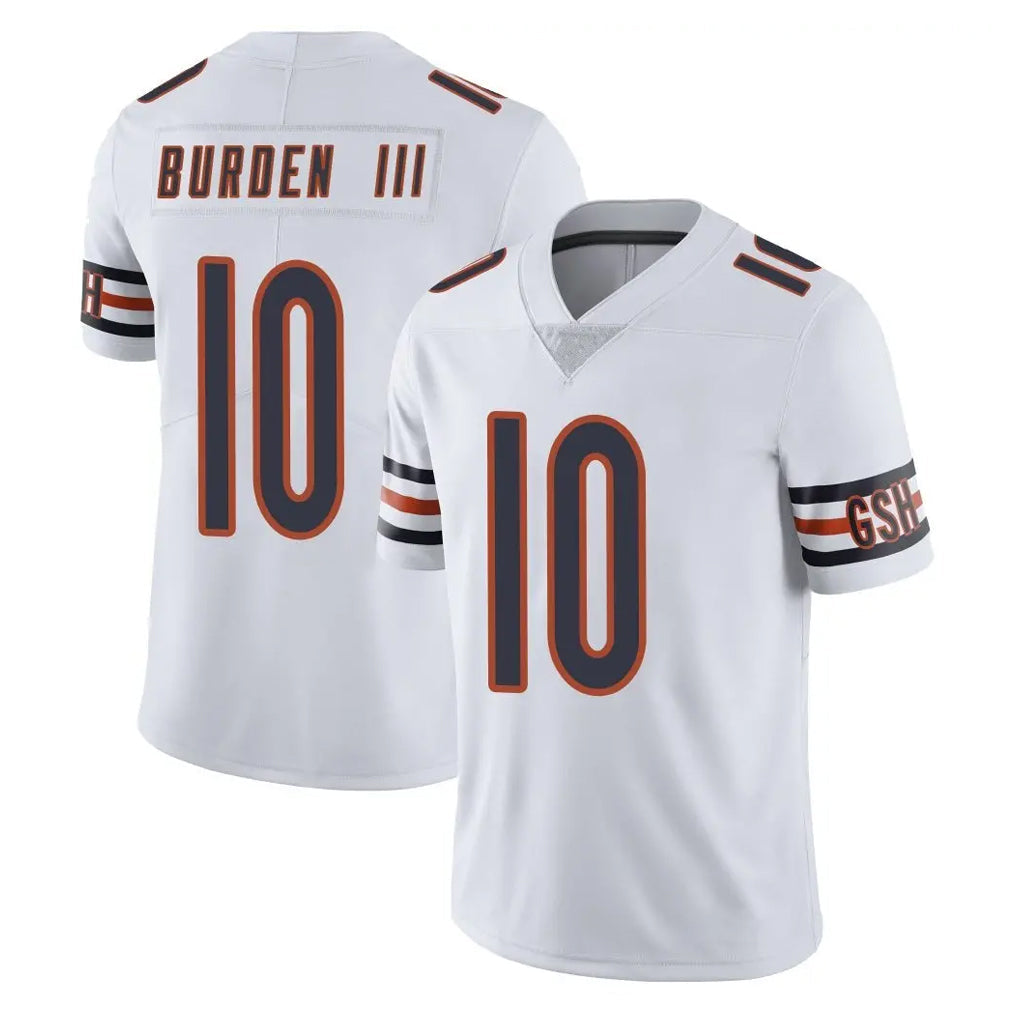 Choea C.Bears #10 Luther Burden III Player White Vapor Untouchable Limited Home Game Stitched Jerseys