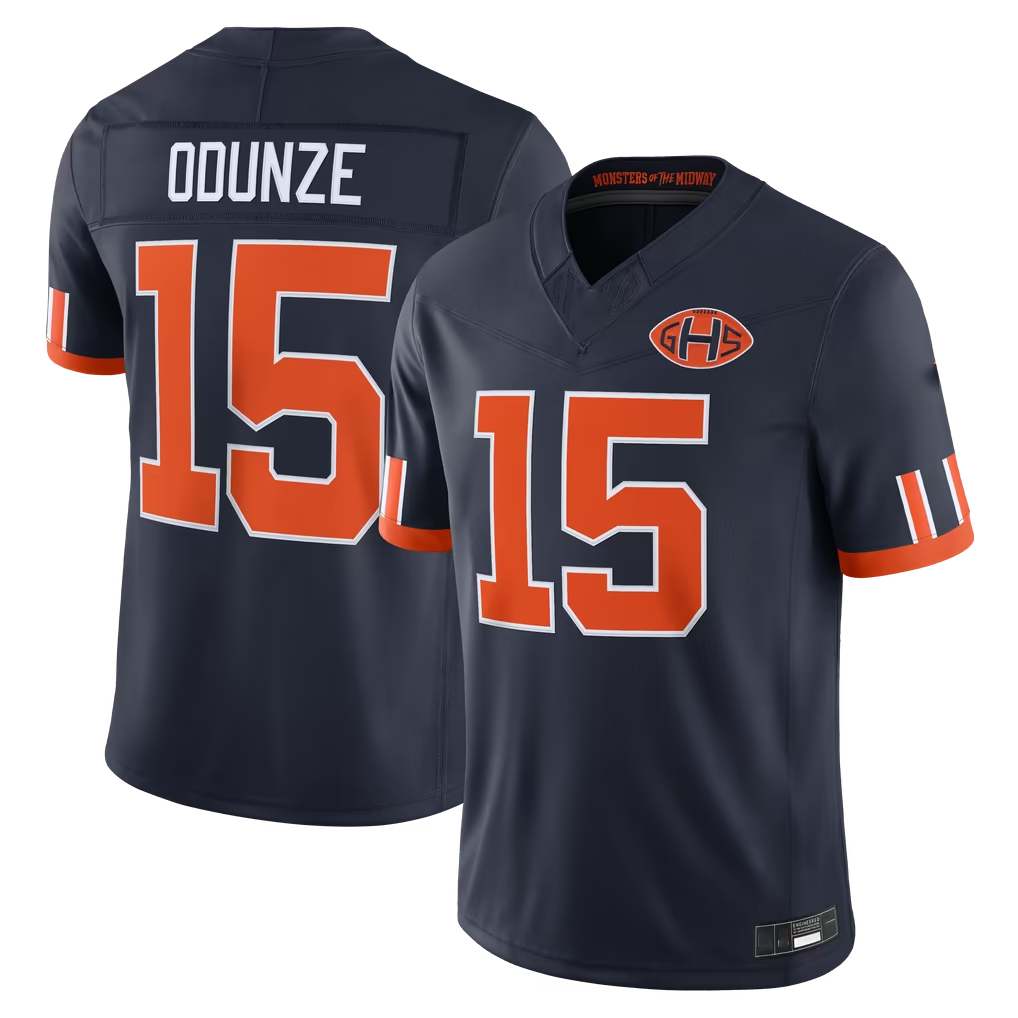 Choea C.Bears #15 Rome Odunze Navy 2026 Rivalries Collection Limited Stitched Jerseys