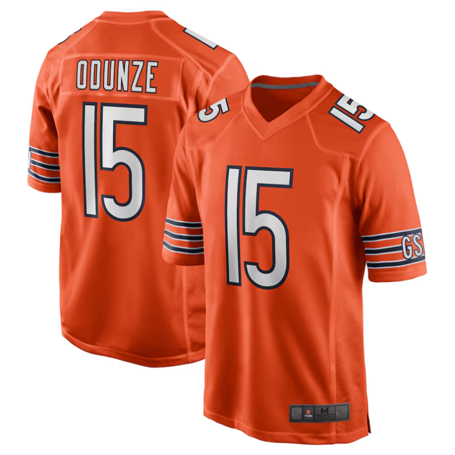 Choea C.Bears #15 Rome Odunze Orange Player Game Stitched Jerseys