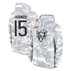 Choea C.Bears #15 Rome Odunze Player Arctic Camo Salute to Service Pullover Hoodies Limited Stitched Jerseys