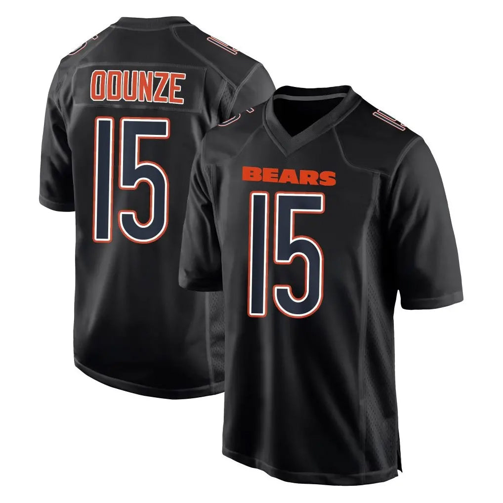 Choea C.Bears #15 Rome Odunze Player Carbon Black Fashion Game Stitched Jerseys