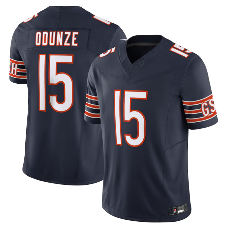 Choea C.Bears #15 Rome Odunze Player Navy Vapor F.U.S.E. Limited Stitched  Jerseys