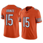 Choea C.Bears #15 Rome Odunze Player Orange Alternate Vapor Limited Home Game Stitched Jerseys