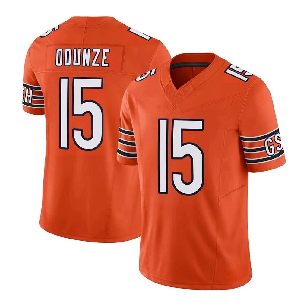 Choea C.Bears #15 Rome Odunze Player Orange Vapor F.U.S.E. Limited Home Game Stitched Jerseys