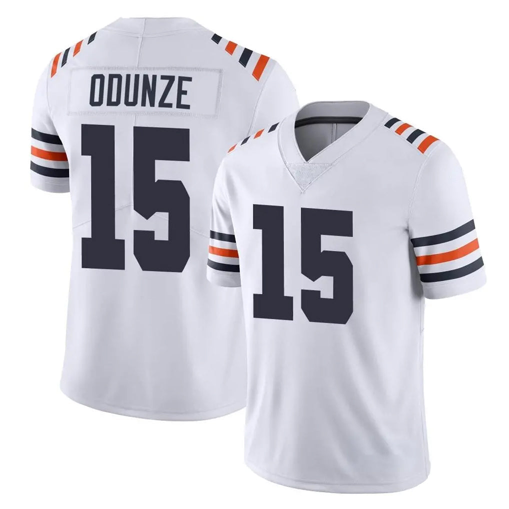Choea C.Bears #15 Rome Odunze Player White Classic Vapor Limited Home Game Stitched Jerseys