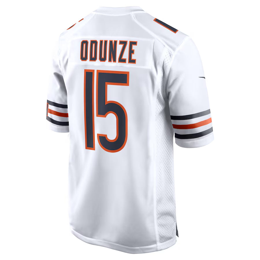 Choea C.Bears #15 Rome Odunze Player White Home Game Stitched Jerseys