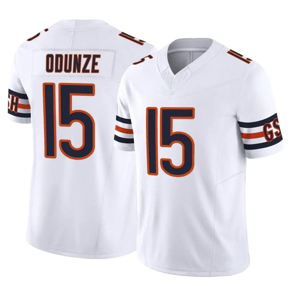 Choea C.Bears #15 Rome Odunze Player White Vapor F.U.S.E. Limited Home Game Stitched Jerseys