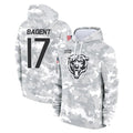 Choea C.Bears #17 Tyson Bagent Player Arctic Camo Salute to Service Pullover Hoodies Limited Stitched Jerseys