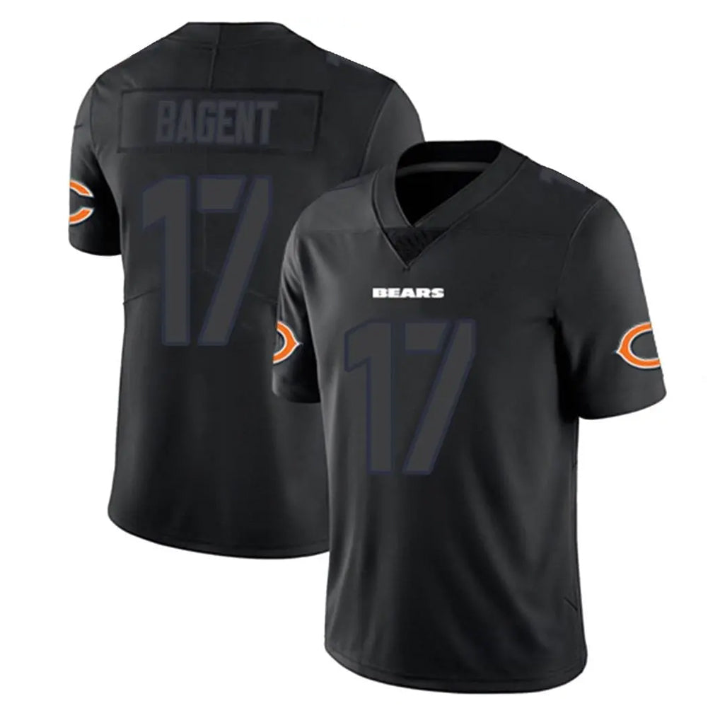 Choea C.Bears #17 Tyson Bagent Player Black Impact Limited Game Stitched Jerseys