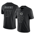 Choea C.Bears #17 Tyson Bagent Player Black REFLECTIVE Limited Game Stitched Jerseys