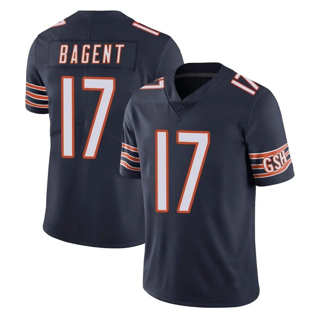 Choea C.Bears #17 Tyson Bagent Player Navy Vapor Untouchable Limited Home Game Stitched Jerseys