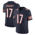 Choea C.Bears #17 Tyson Bagent Player Navy Vapor Untouchable Limited Home Game Stitched Jerseys