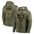 Choea C.Bears #17 Tyson Bagent Player Olive Salute to Service Pullover Hoodies Home Game Stitched Jerseys