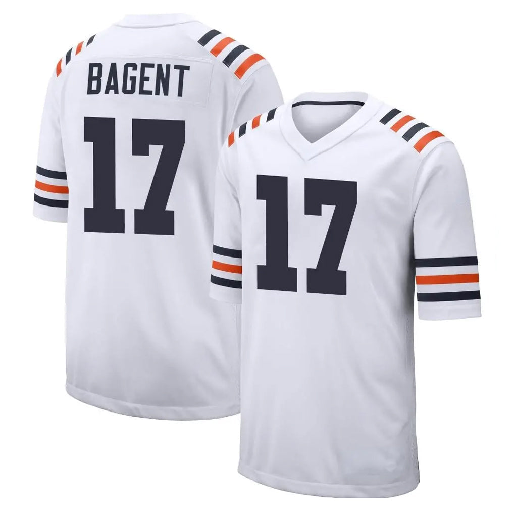 Choea C.Bears #17 Tyson Bagent Player White Classic Home Game Stitched Jerseys