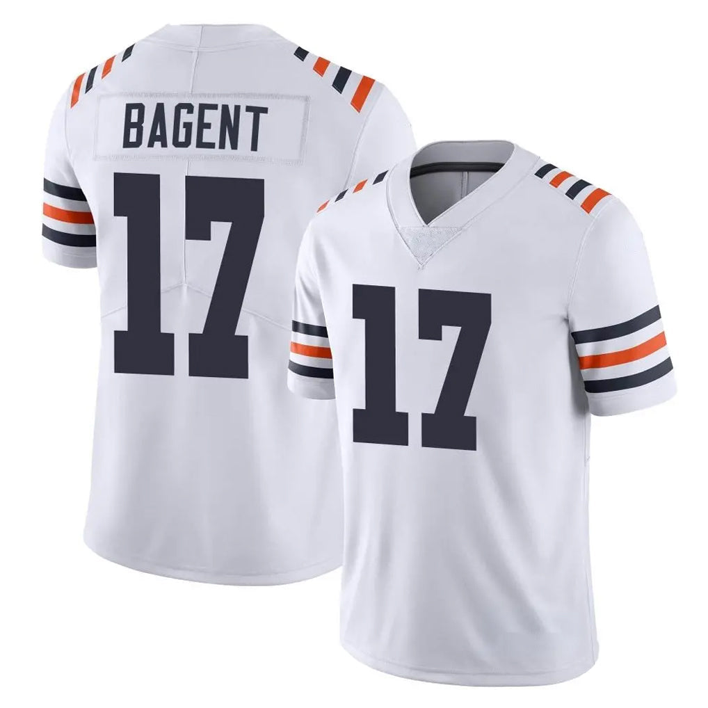 Choea C.Bears #17 Tyson Bagent Player White Classic Vapor Limited Home Game Stitched Jerseys