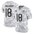 Choea C.Bears #18 Caleb Williams Player Arctic Camo Salute to Service Limited Stitched Jerseys