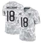 Choea C.Bears #18 Caleb Williams Player Arctic Camo Salute to Service Limited Stitched Jerseys