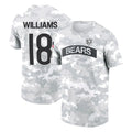 Choea C.Bears #18 Caleb Williams Player Arctic Camo Salute to Service Performance T-Shirt Limited Stitched Jerseys